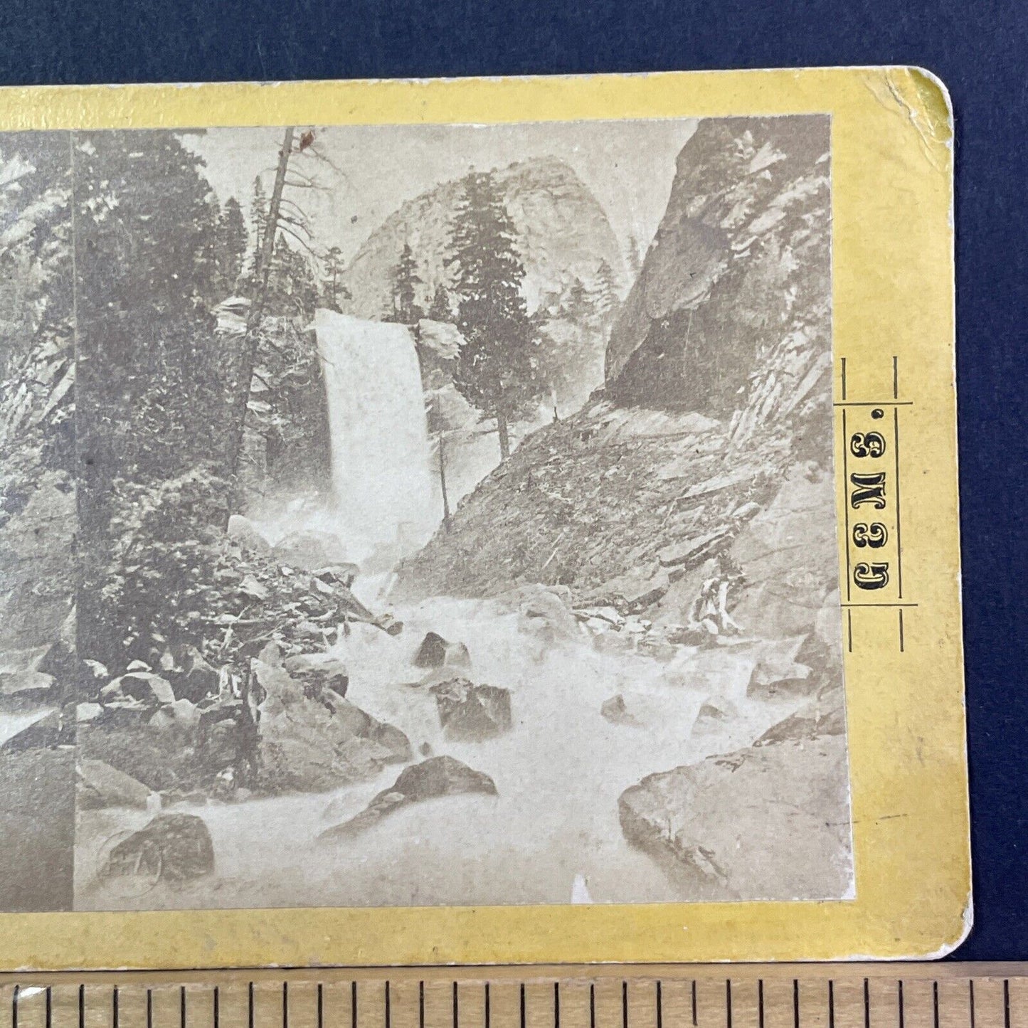 Vernal Falls Yosemite Stereoview Carleton E. Watkins Antique c1868 X2561