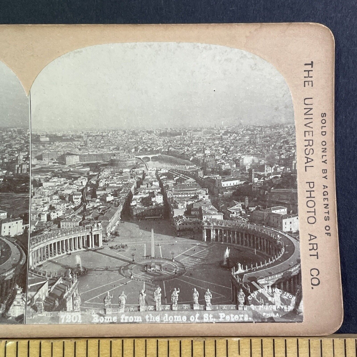 The City Of Rome Italy Panorama View Stereoview Antique c1900 X3526