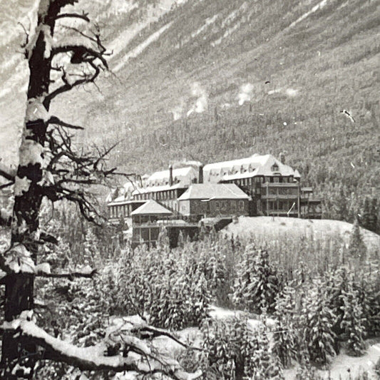 Antique 1920s Banff Springs Hotel Alberta Canada Stereoview Photo Card P3189