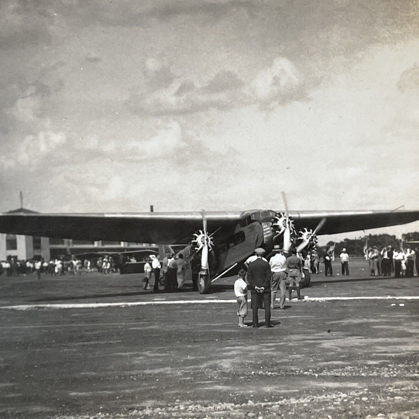 Ford Transcontinental Air Transport Airplane Stereoview Columbus Ohio 1929 Y2772