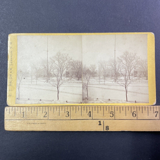 Lebanon New Hampshire Stereoview ET Brigham Photo Card Antique c1868 X928