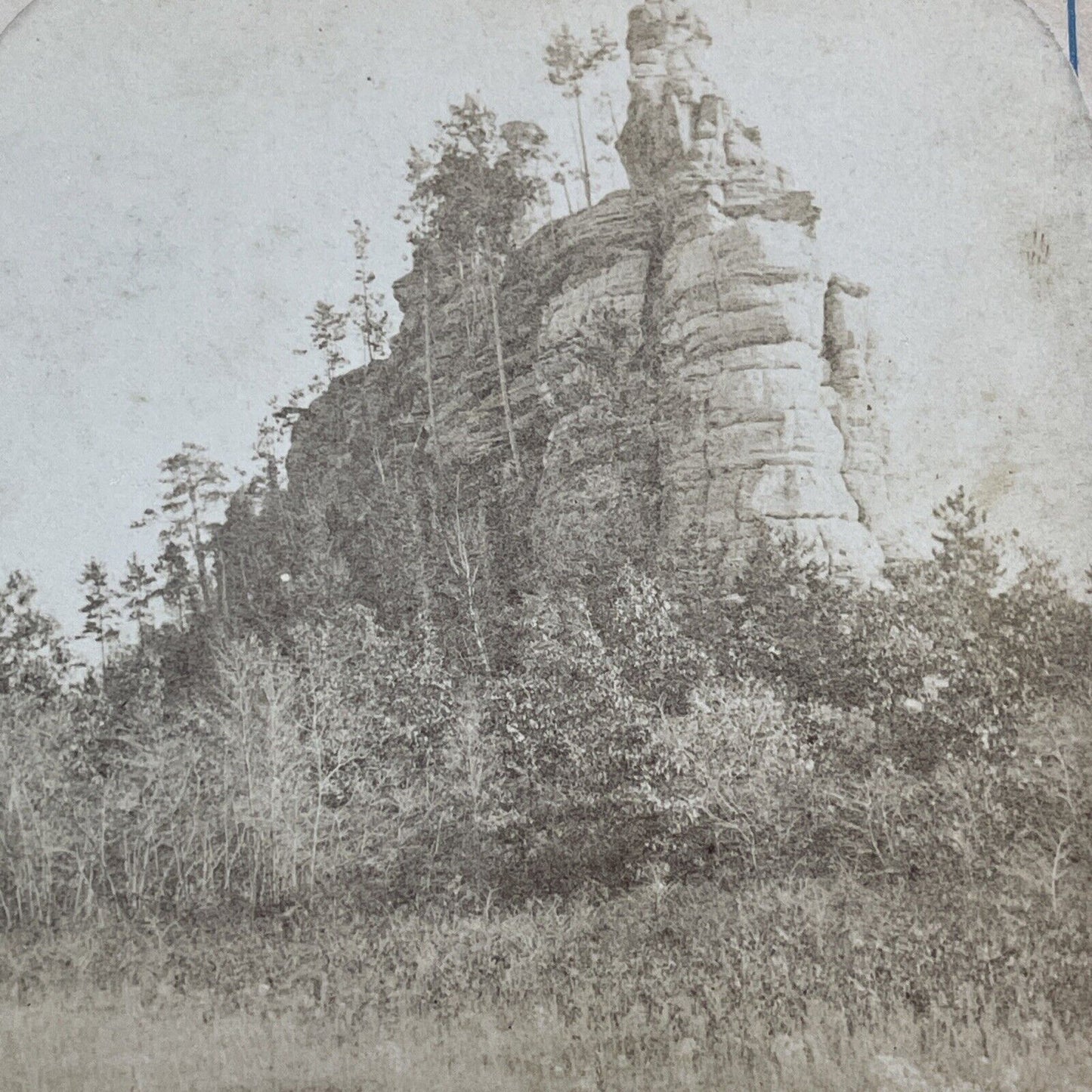 Castle Rock Camp Douglas Wisconsin Stereoview T.W. Ingersoll c1888 Y426