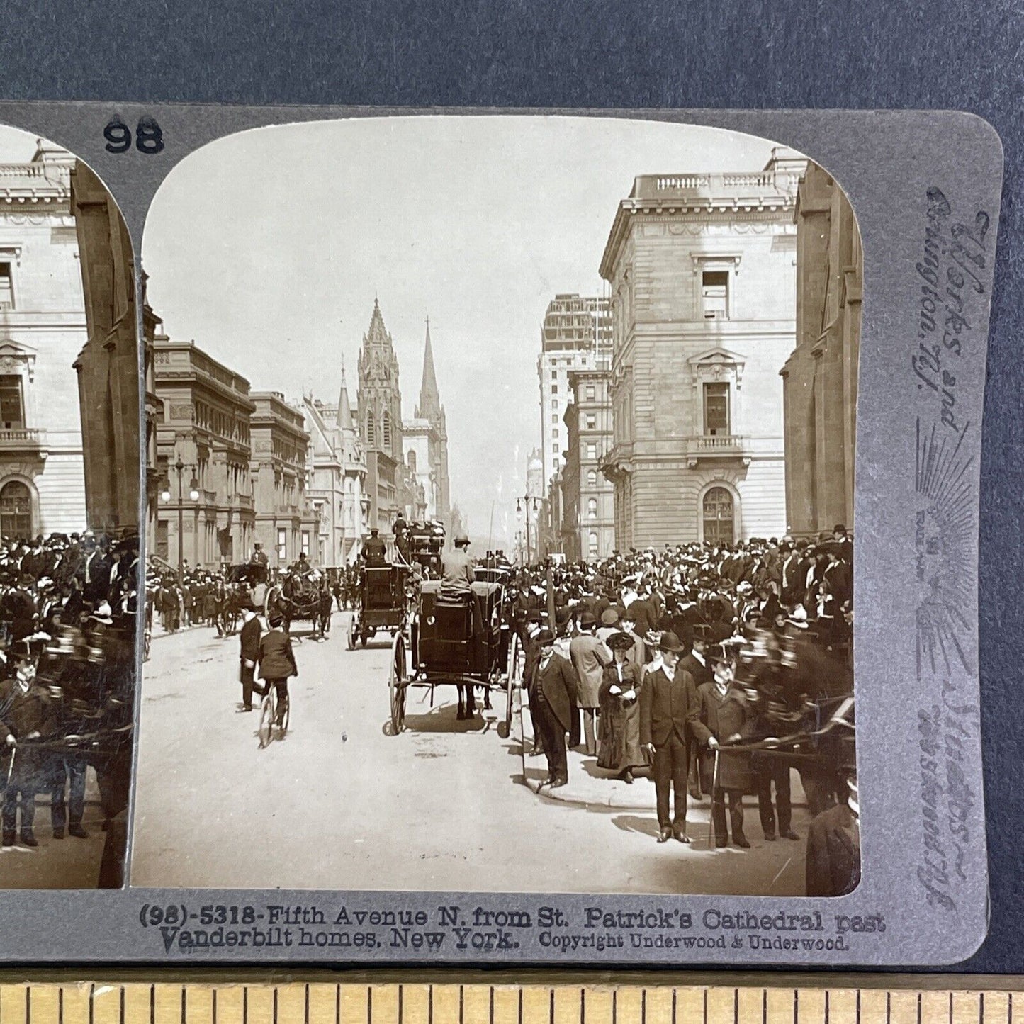 The Vanderbilt Homes Fifth Avenue Manhattan New York Stereoview c1899 Y1025