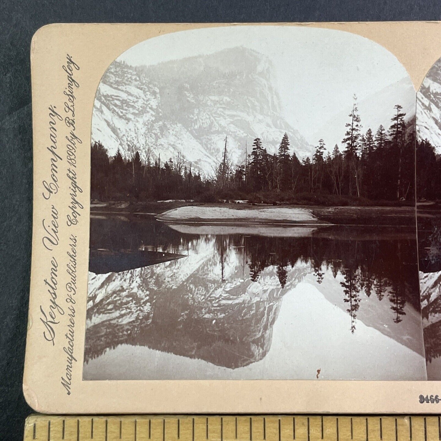 Mirror Lake Yosemite Yo-Semite California Stereoview Antique c1899 X1600