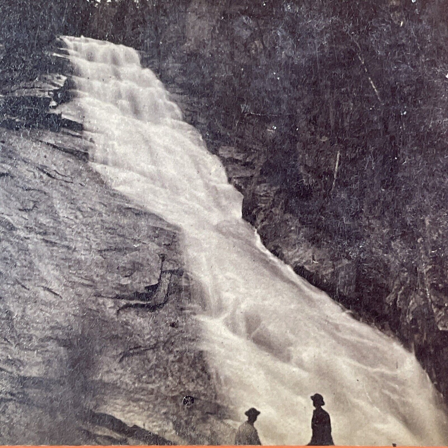 Ripley Falls New Hampshire Stereoview HT Anthony Photo Card Antique 1870 X877