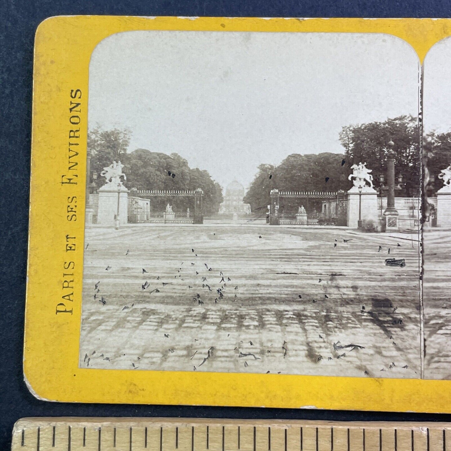 Tuilieres Palace Entrance and Gates Paris France Stereoview Antique c1870 X4244