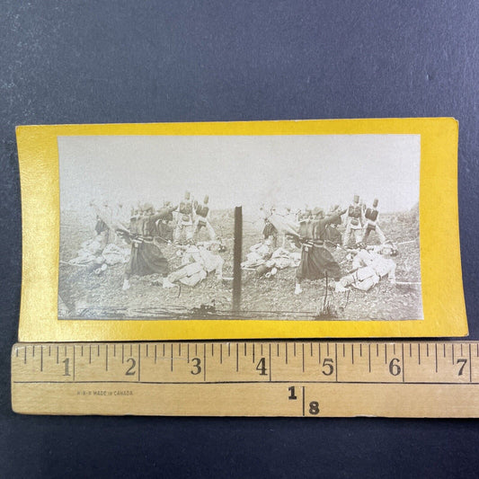 French Army Zouave Specialized Infantry At War Stereoview Antique c1860 X3575