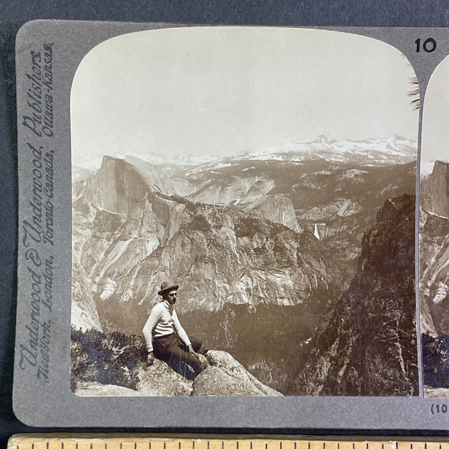 Half Dome From Eagle Peak Yosemite California Stereoview Antique c1896 Y1030