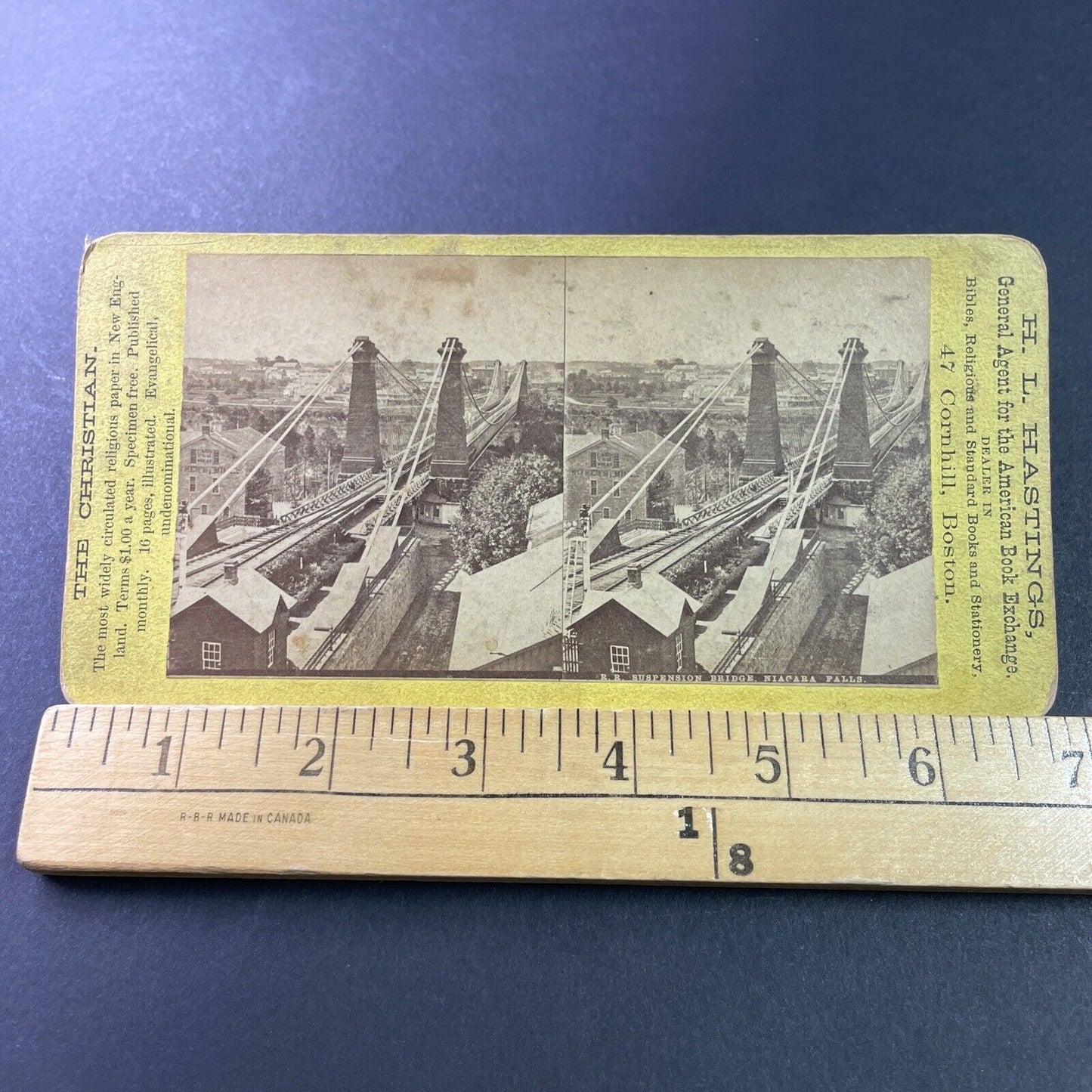 Antique 1870s Witmer Flour Mill Niagara Falls NY Stereoview Photo Card P3317