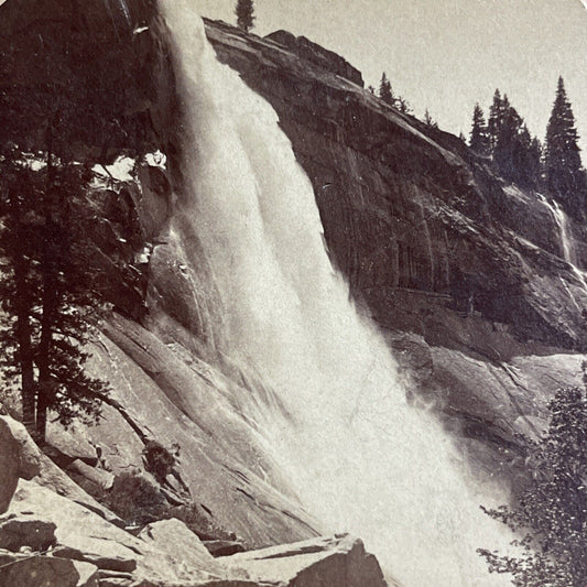 Antique 1894 Nevada Falls Yosemite Park California Stereoview Photo Card P4355