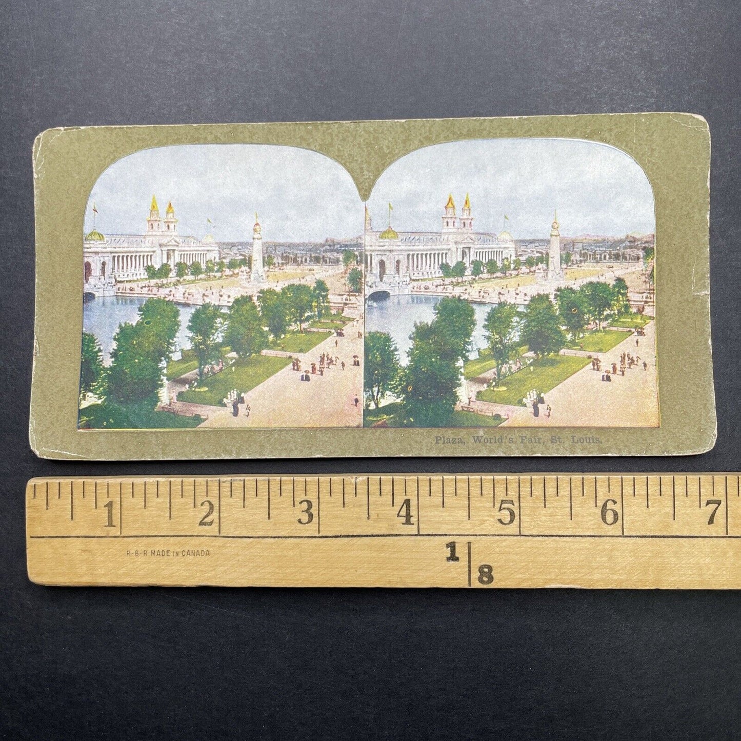 Antique 1904 St. Louis World's Fair Plaza Stereoview Photo Card P580-056