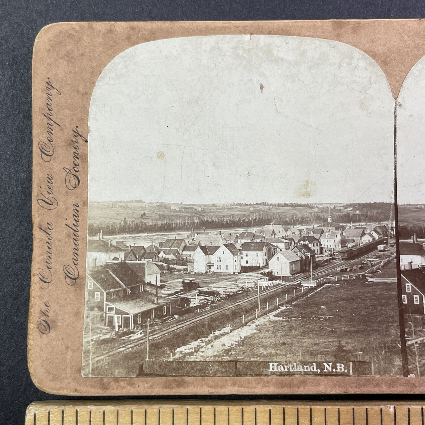 Hartland New Brunswick Canada Stereoview Antique c1899 Y490