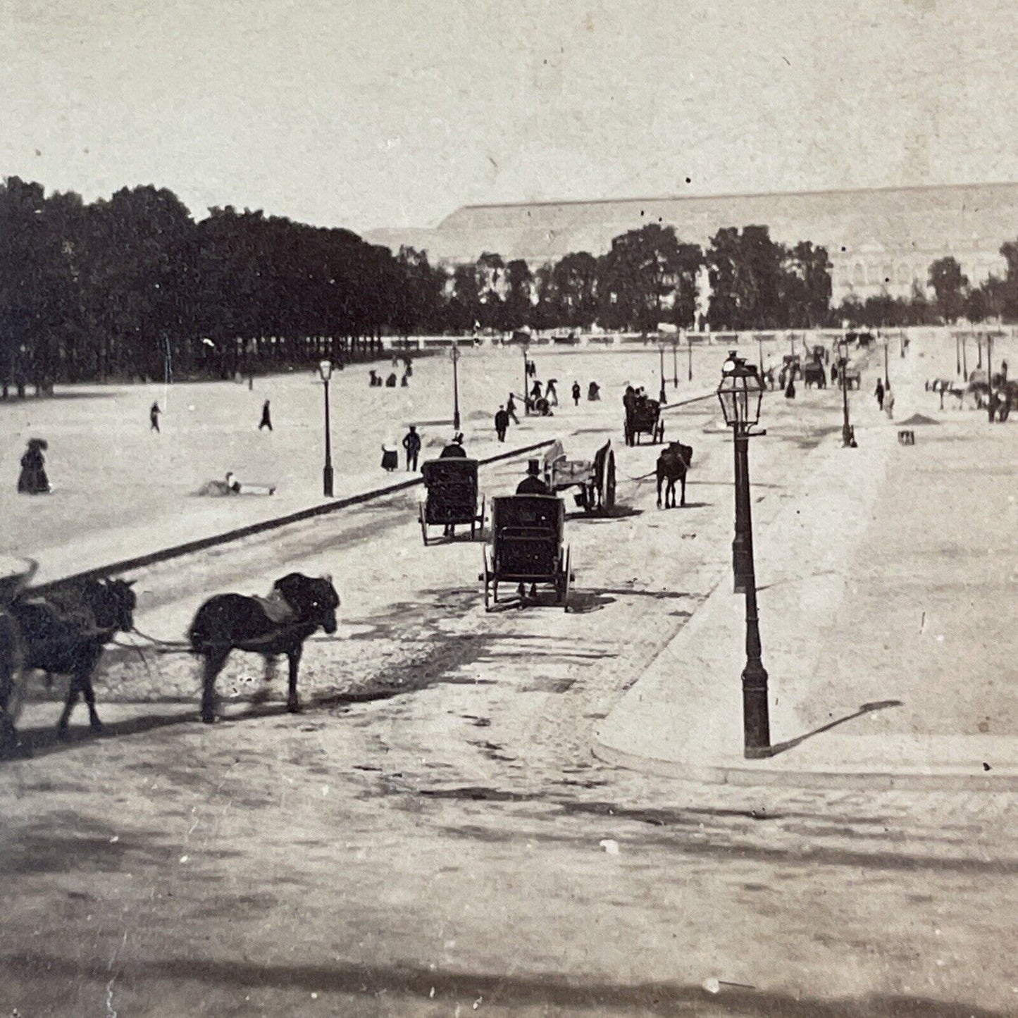 Road To Les Invalides Paris Stereoview Tomb Of Napoleon Antique c1860 X2615