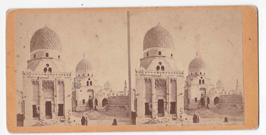 Very Rare! Antique 1850s Tombs Of The Caliphs Cairo Egypt Photo Card P033