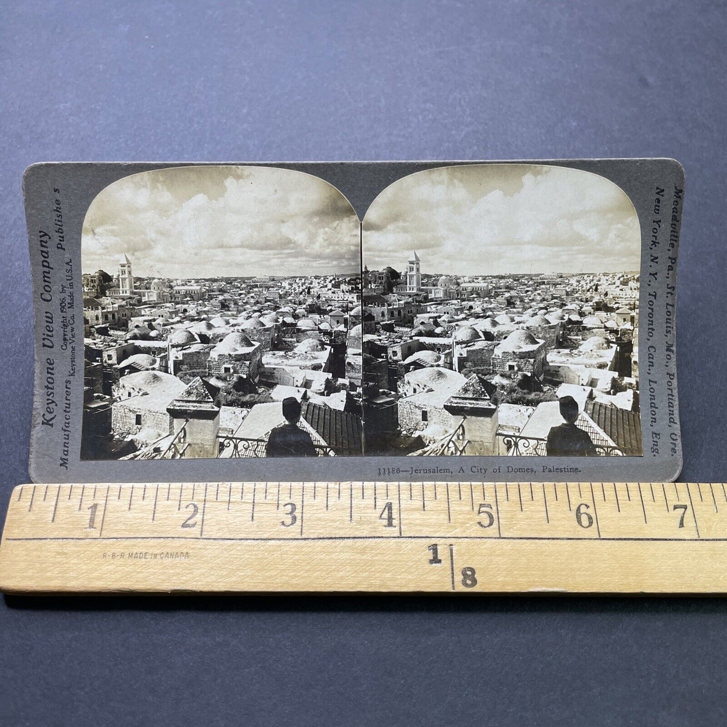 Antique 1906 Old City Of Jerusalem Stereoview Photo Card P2451