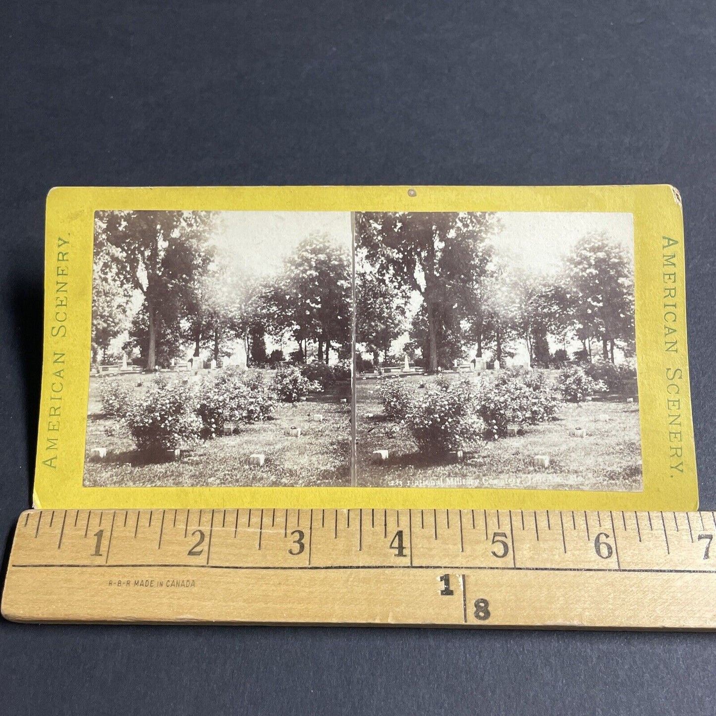 Antique 1870s Jefferson Military Cemetery Montana Stereoview Photo Card P4809