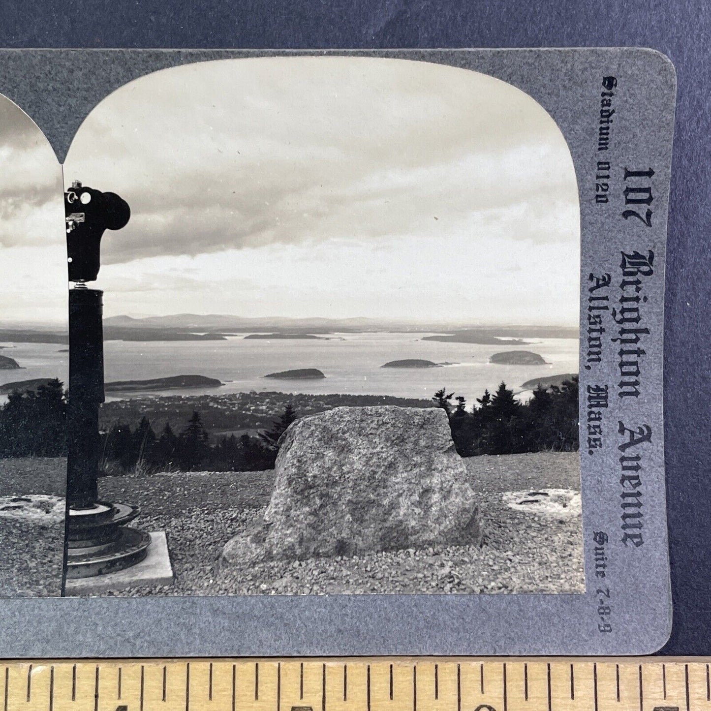 Bar Harbor Porcupine Islands Stereoview Maine Antique c1935 Y419