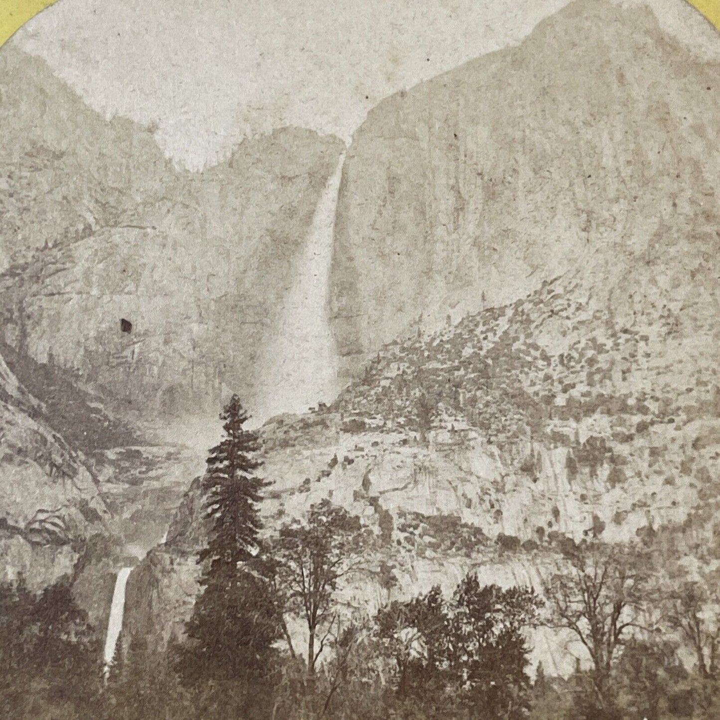 Yosemite Falls CA Stereoview JJ Reilly Pacific Coast Series Antique c1870 X2754