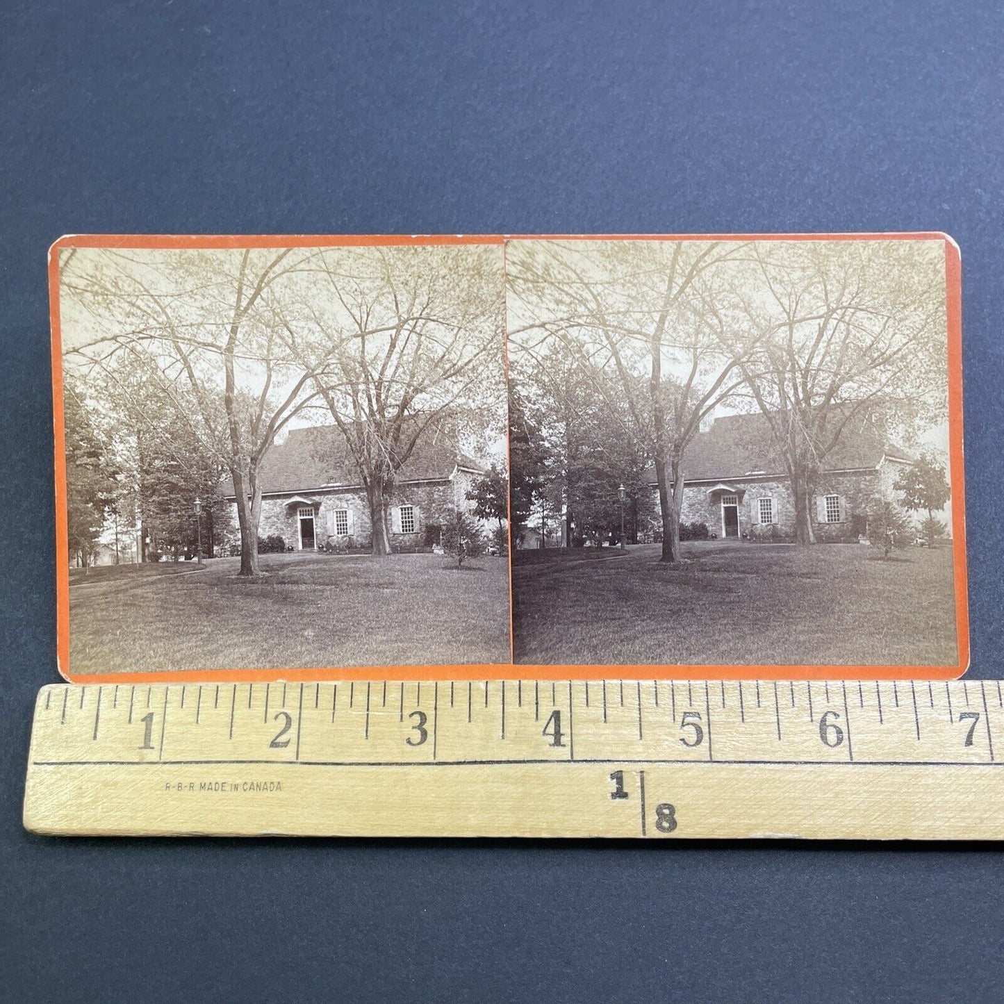 Antique 1860s George Washington Headquarters Newburgh Stereoview Photo Card V494