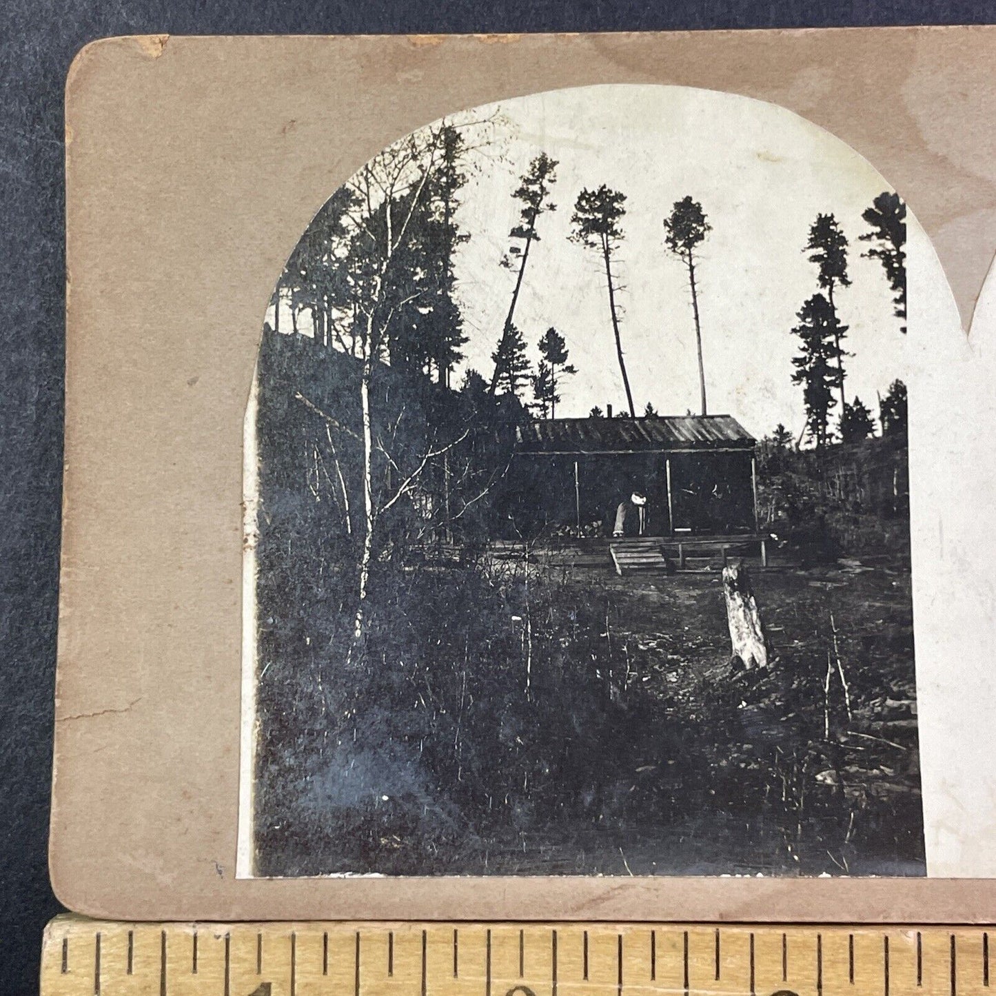 Copper Mountain Colorado Mine Superintendent Stereoview Antique c1870s X2731