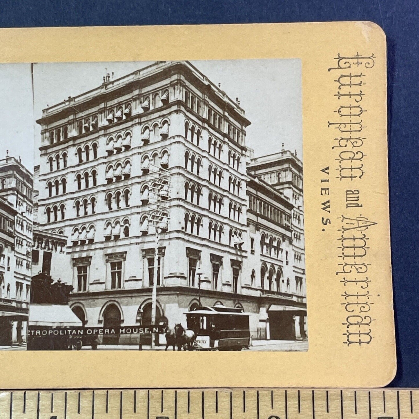 Metropolitan Opera House Stereoview Manhattan New York Antique c1883 X1291