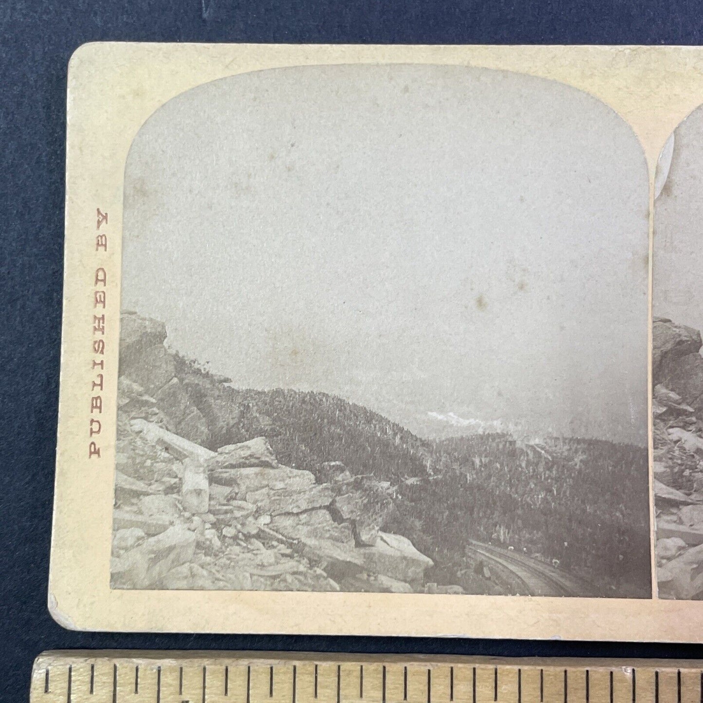 The Top of Jacob's Ladder Stereoview New Hampshire Antique c1880 Y534