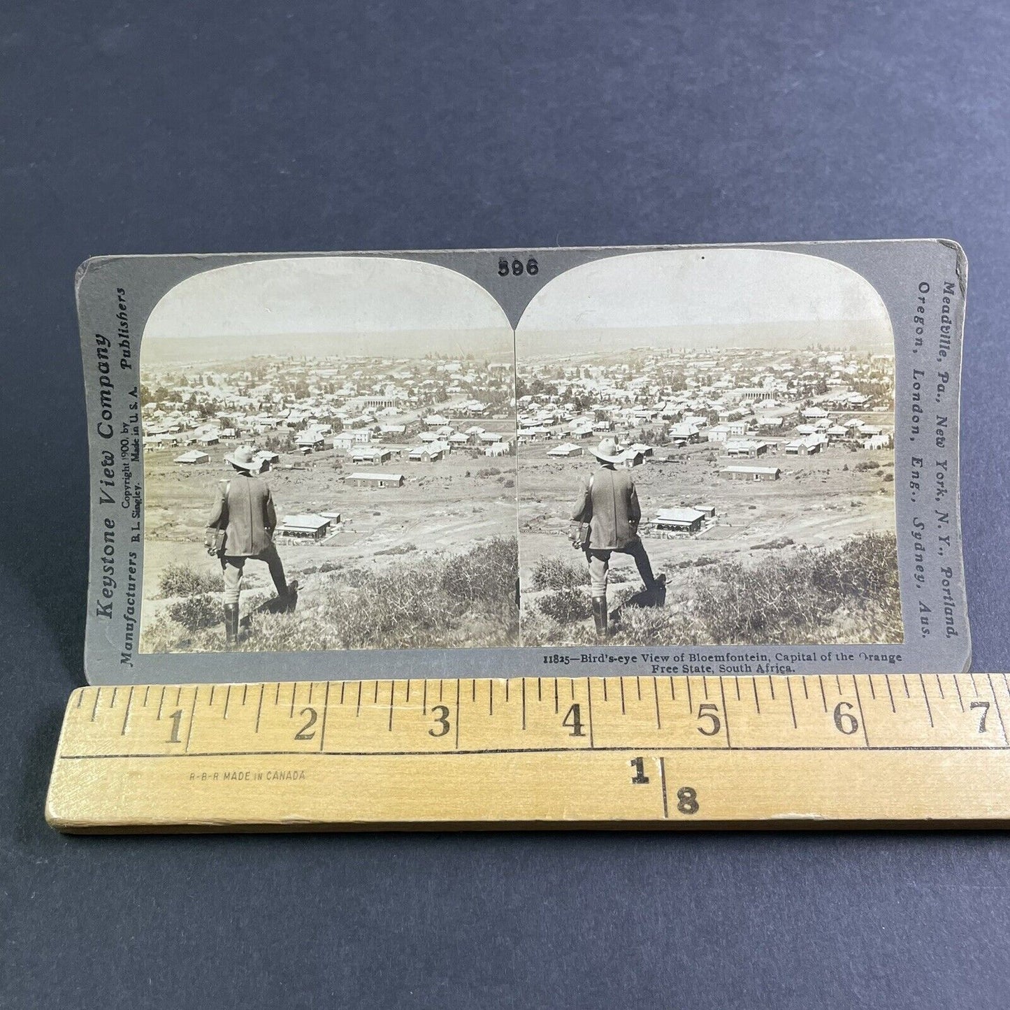 Antique 1900 Bloemfontein South Africa City View Stereoview Photo Card P2209