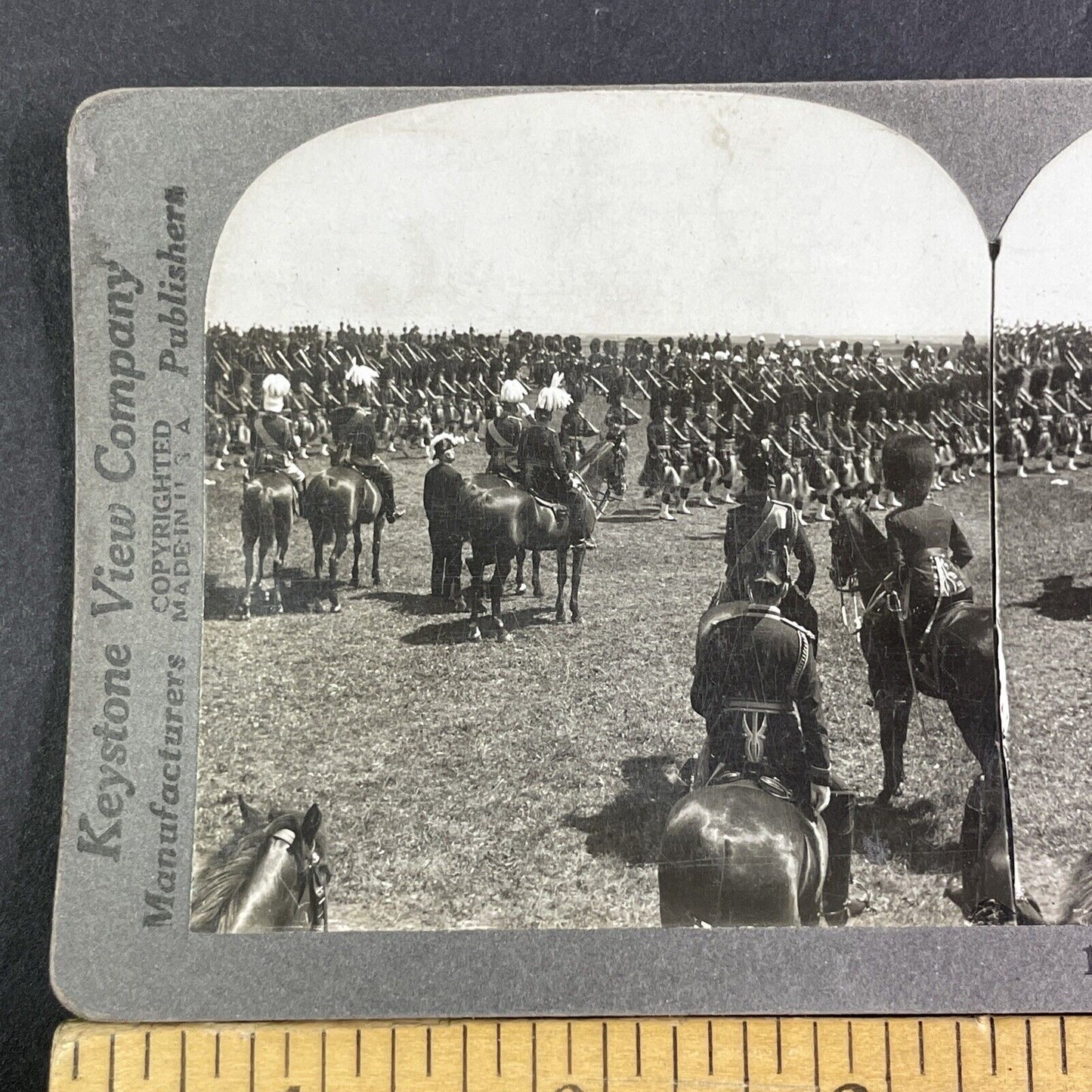 48th Highlanders Infantry Toronto Canada Stereoview Antique c1918 X3131