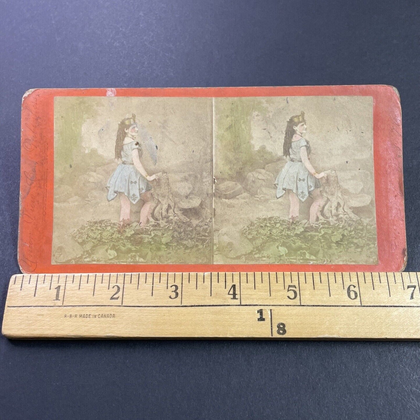 Antique 1860s Actress Annie Kemp Bowler Black Crook Stereoview Photo Card P3993