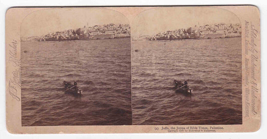 Antique 1899 Old City Of Tel-Aviv Jaffa Joppa Israel Palestine Stereo Card P150