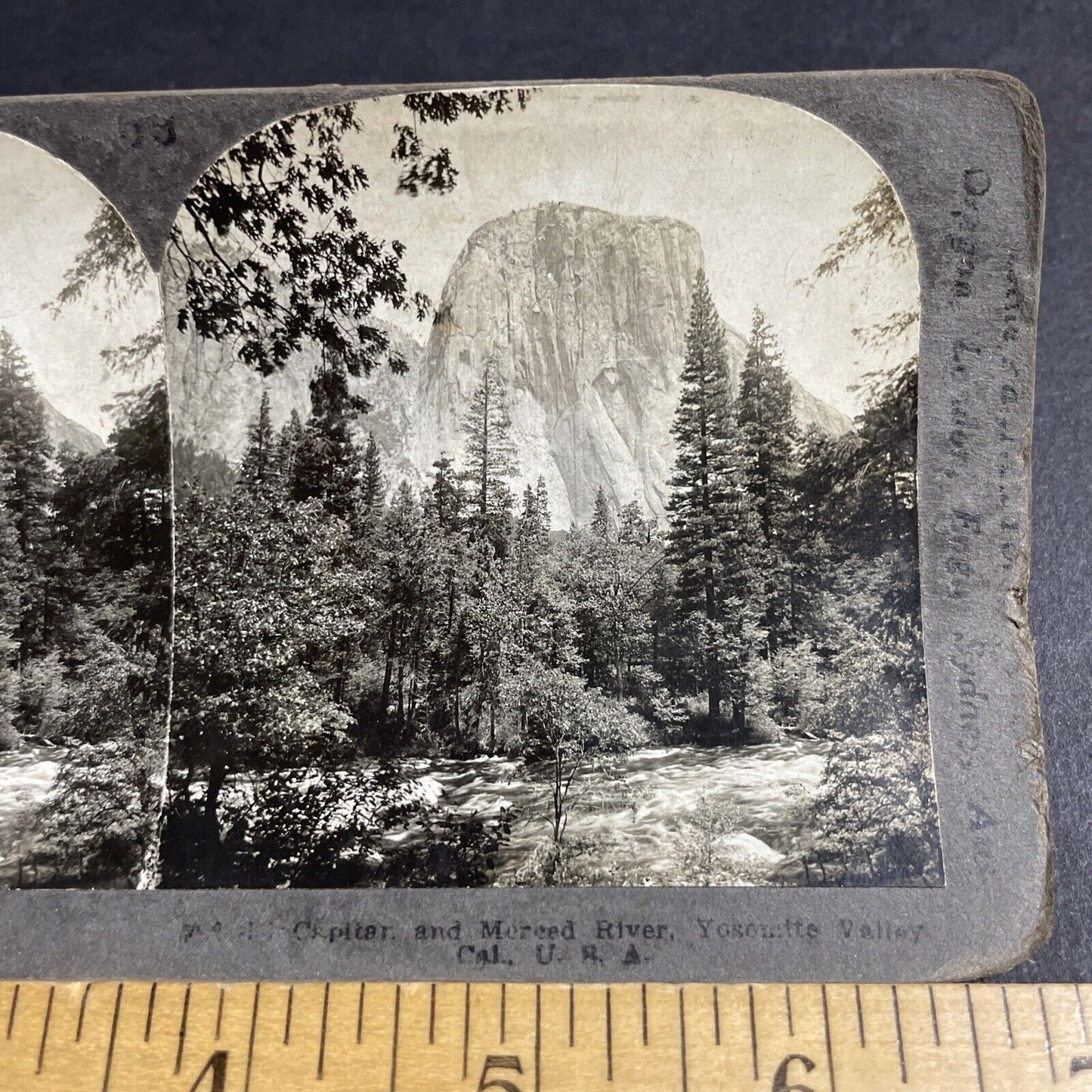 Antique 1910s El Capitan Mountain Yosemite CA Stereoview Photo Card P4282