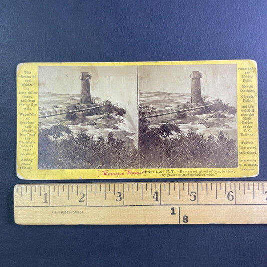 Terrapin Tower Niagara Falls New York Stereoview W.M. Chase Antique c1870s Y2620