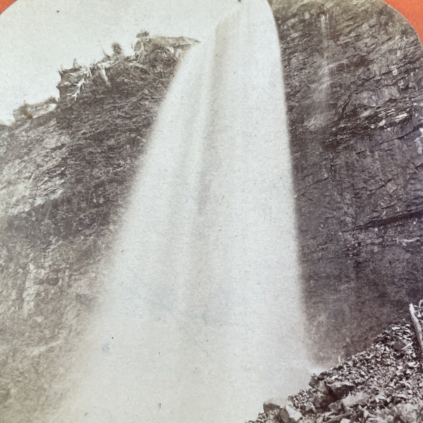 Niagara Bridal Veil Falls Before Power Plant Stereoview G. Curtis c1870 Y2434