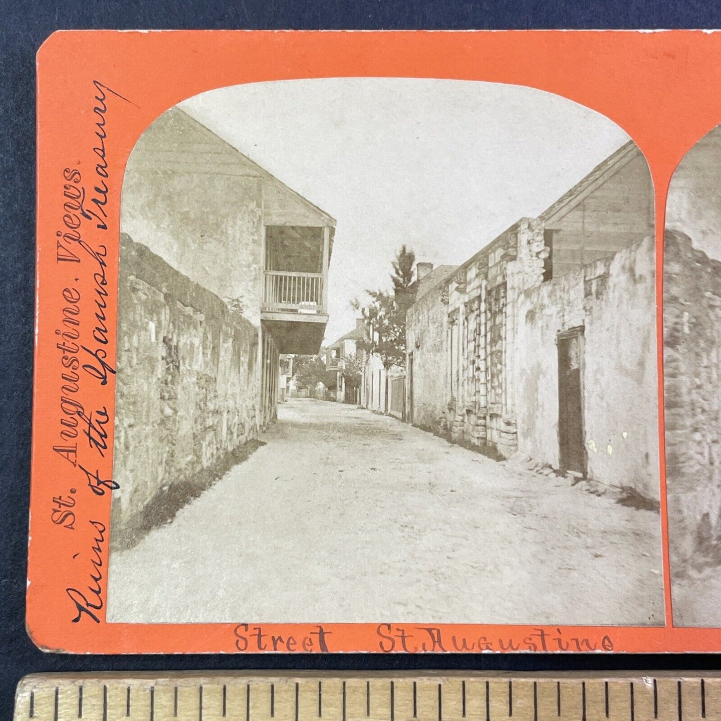 St. George Street St. Augustine Florida Stereoview Antique c1875 Y045