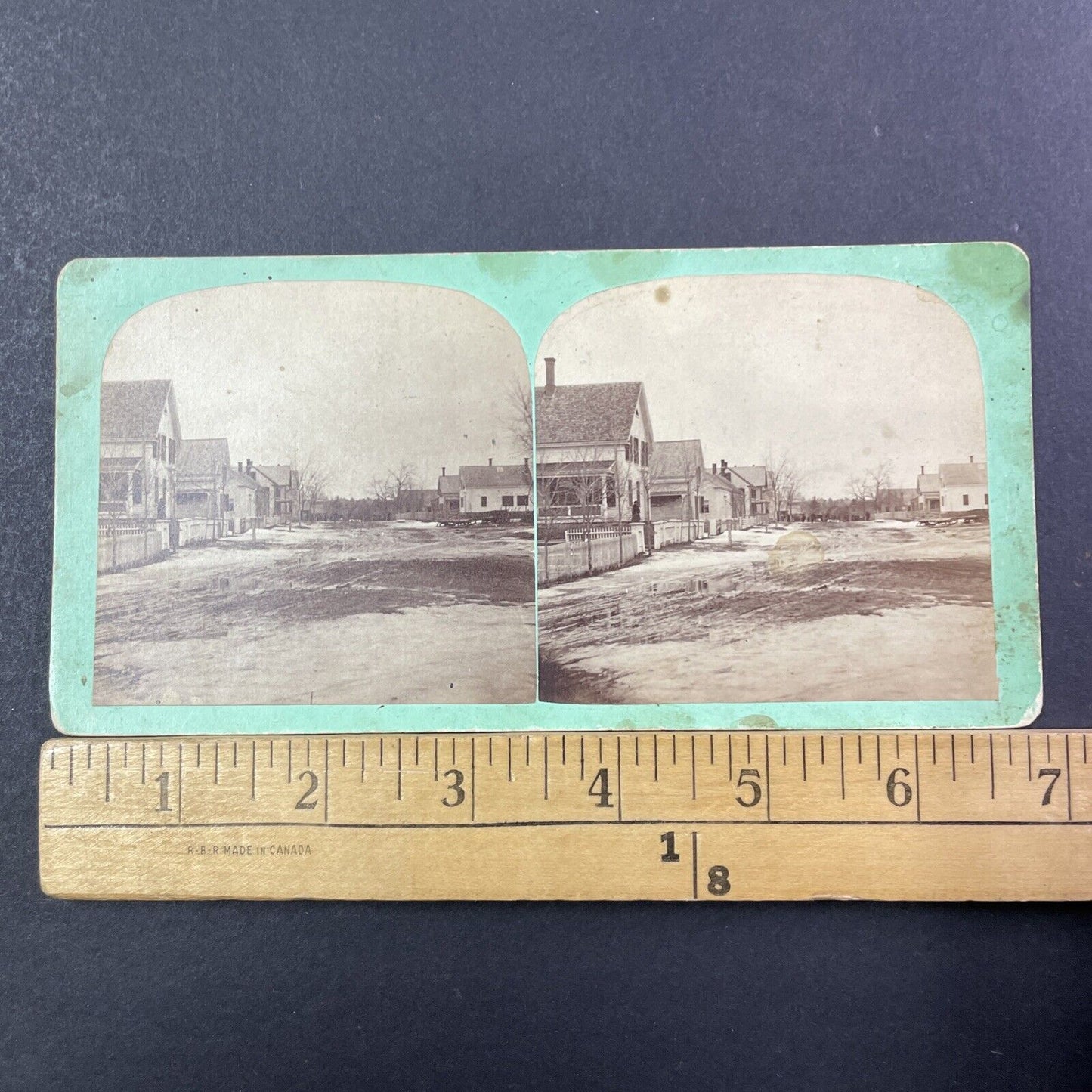 Newton New Hampshire Stereoview Main Street View Photo Card Antique c1869 X891