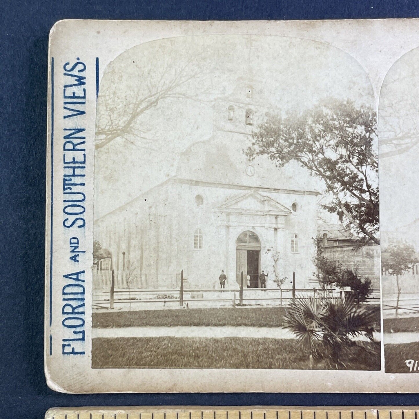 Spanish Cathedral Church St. Augustine Florida Stereoview TW Ingersoll 1888 Y104