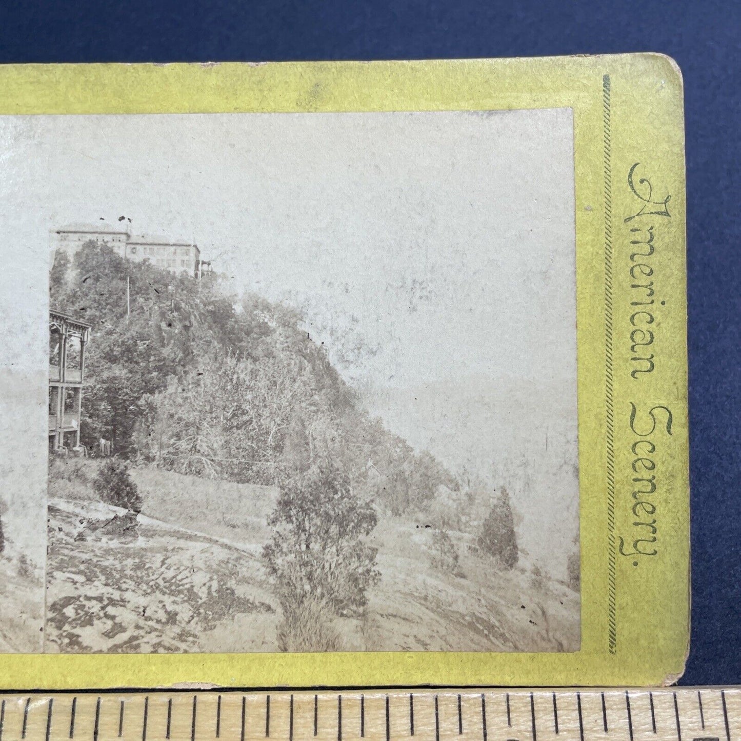 Antique 1870s Cozzens Hotel West Point New York Stereoview Photo Card V534