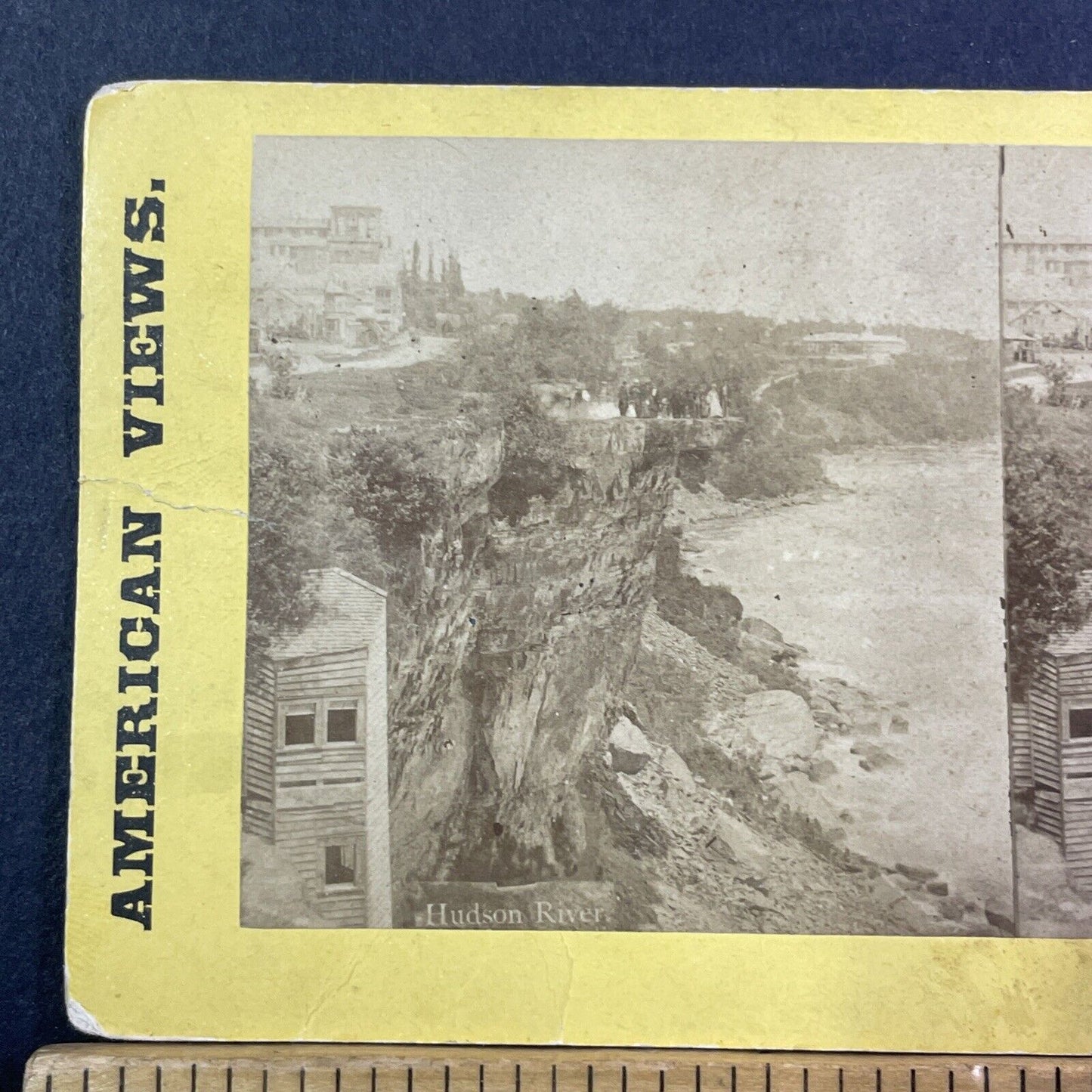 Table Rock Niagara Falls Stereoview Very Rare Photo Antique c1850 X823