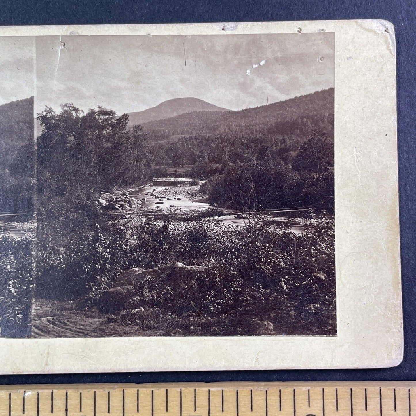 Saco River in Jackson New Hampshire Stereoview J.P. Soule Antique c1870s Y875