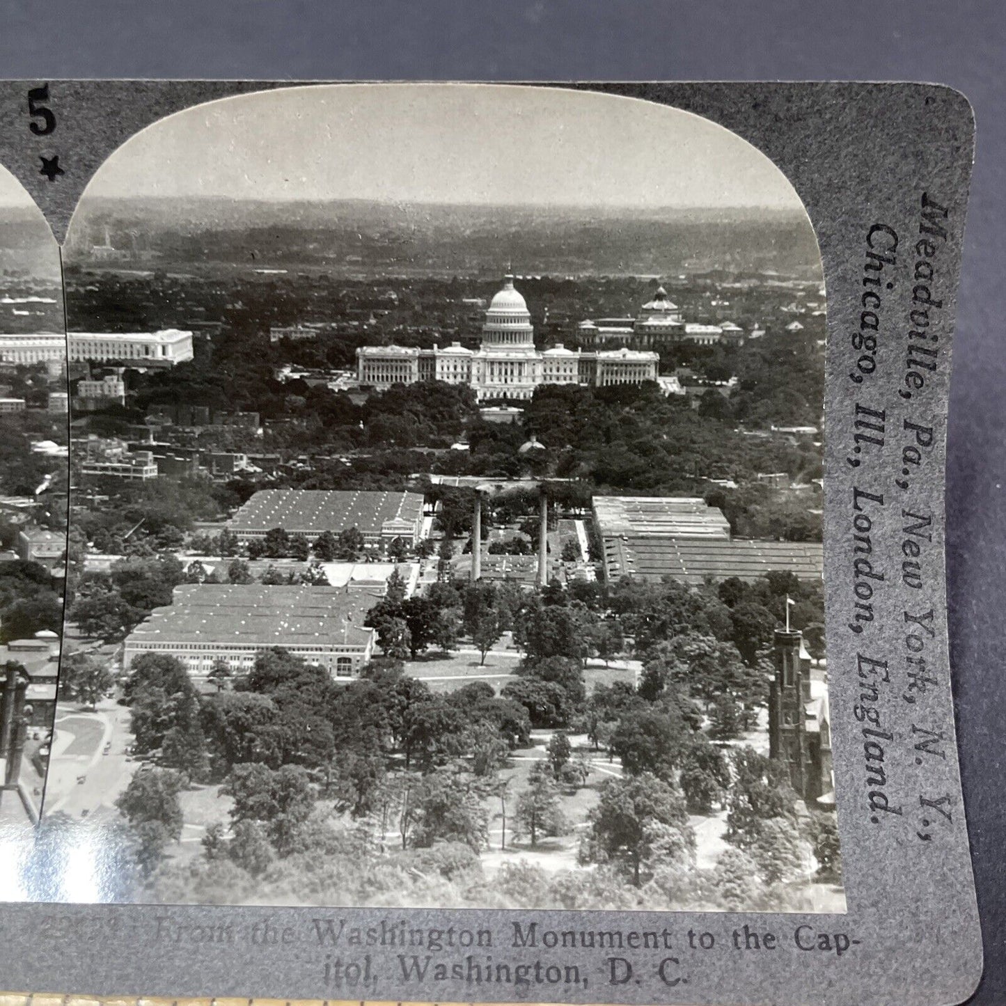 Antique 1920s The Capitol Building Washington DC Stereoview Photo Card V1872