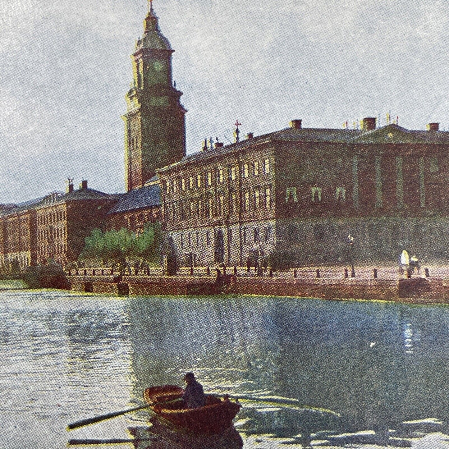 Antique 1906 Canal At Gothenburg Sweden Stereoview Photo Card P1147