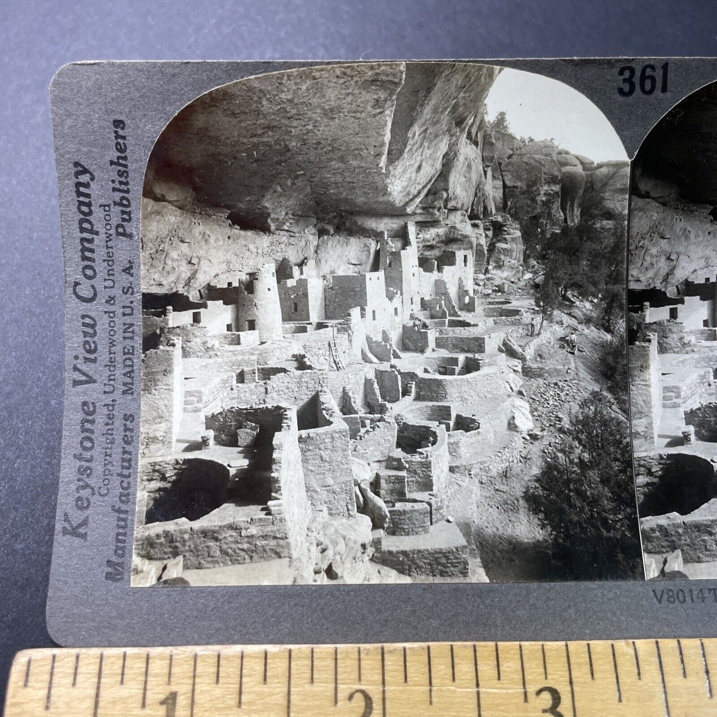 Antique 1910s Ancient Settlement Mesa Verda Colorado Stereoview Photo Card P3210