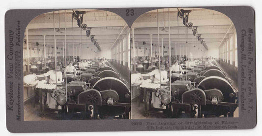 1908 Cheney Brothers Silk Factory South Manchester Connecticut Photo Card P110