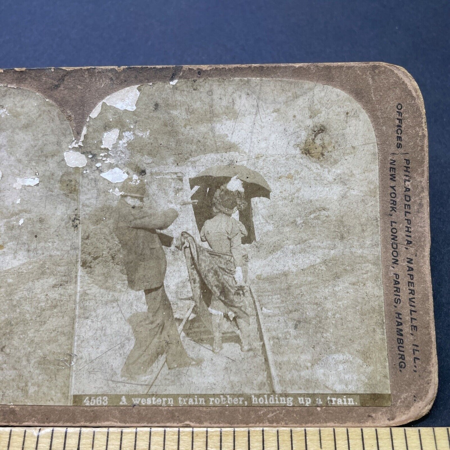 Antique 1880s Man Looks Up A Woman's Dress Stereoview Photo Card P2547