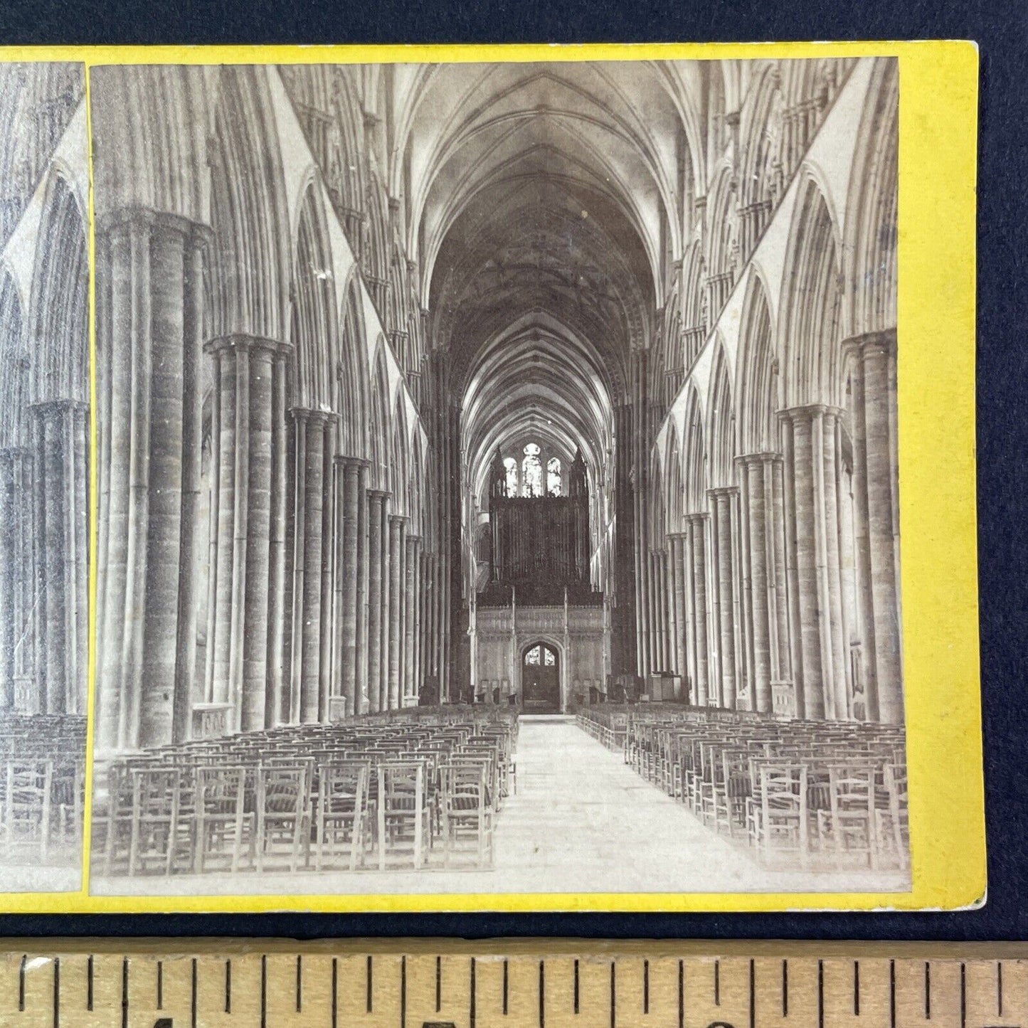 Salisbury Cathedral Church England Stereoview Antique c1870 Y2178