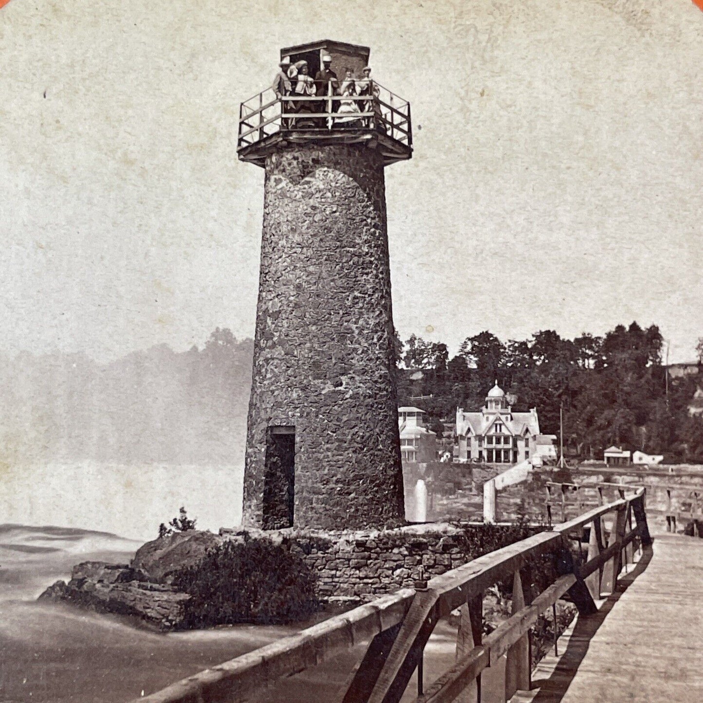 Terrapin Tower Close-Up View Stereoview Charles Bierstadt c1870s Y1844