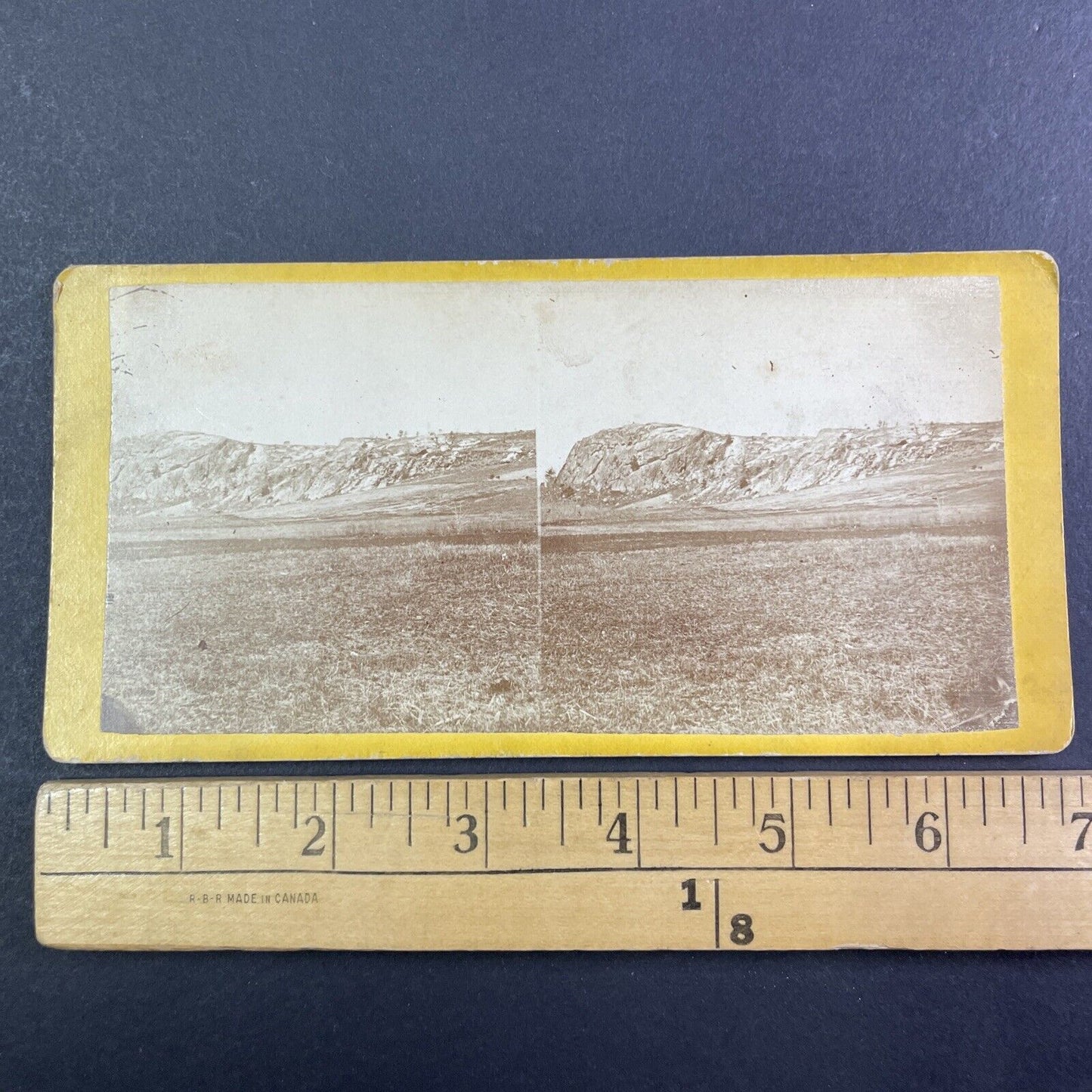 Rock Rimmon Hill Danville New Hampshire Stereoview Antique c1860s Y1434