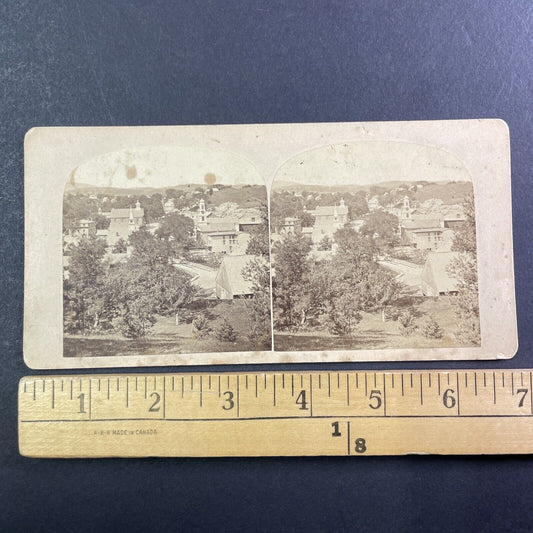 Peterboro New Hampshire Stereoview G.H. Scripture Antique c1870 Y035