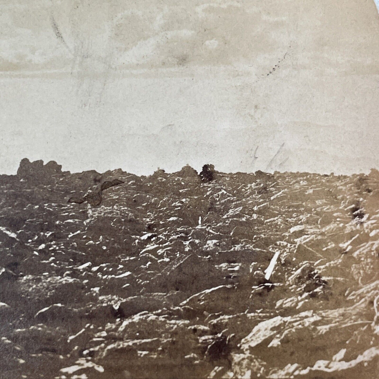 Summit of Mount Washington New Hampshire Stereoview Charles Bierstadt c1875 Y945