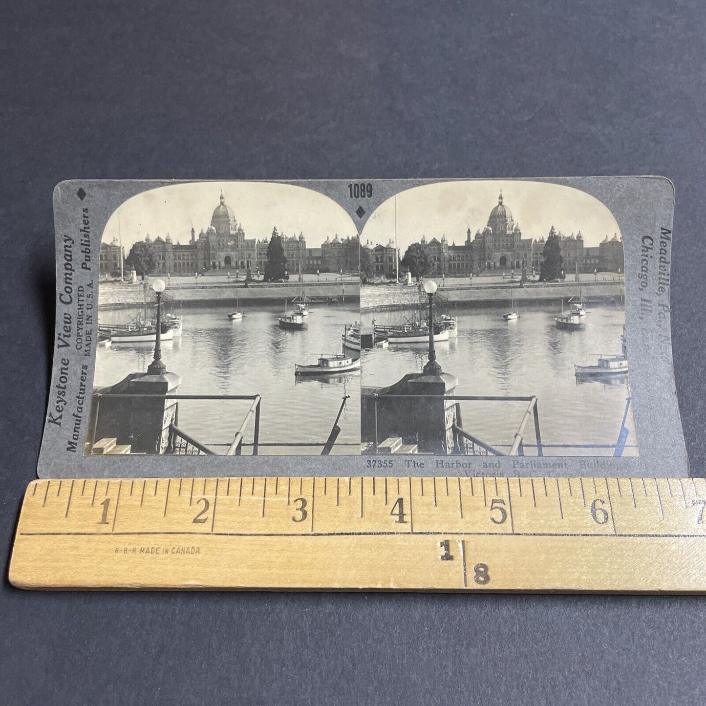 Antique 1920s Victoria British Columbia Buildings Stereoview Photo Card P4935